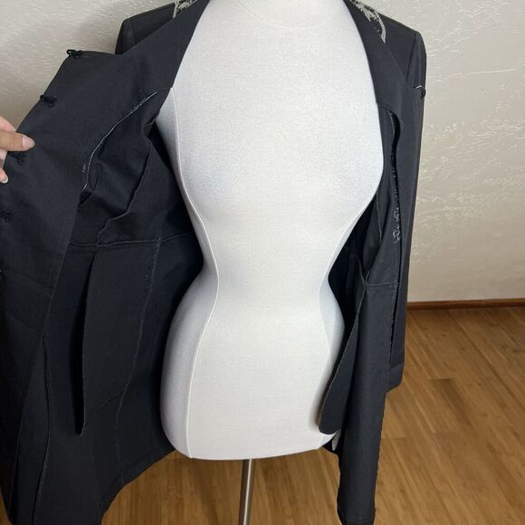 Cabi Jacket Womens 4 Charcoal Turkish Delight Embroidered Beaded Military - Picture 5 of 10